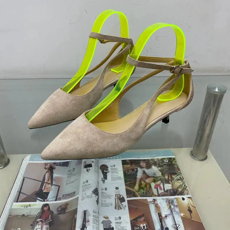 Nude Middle Heel Shoes For Elegant Women Comfort And Style