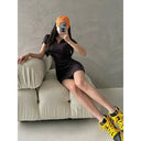 Sophisticated Sheath Dress Chic Lapel & Comfort Fit Style