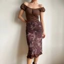 Dress For Women Flattering Mesh Comfort