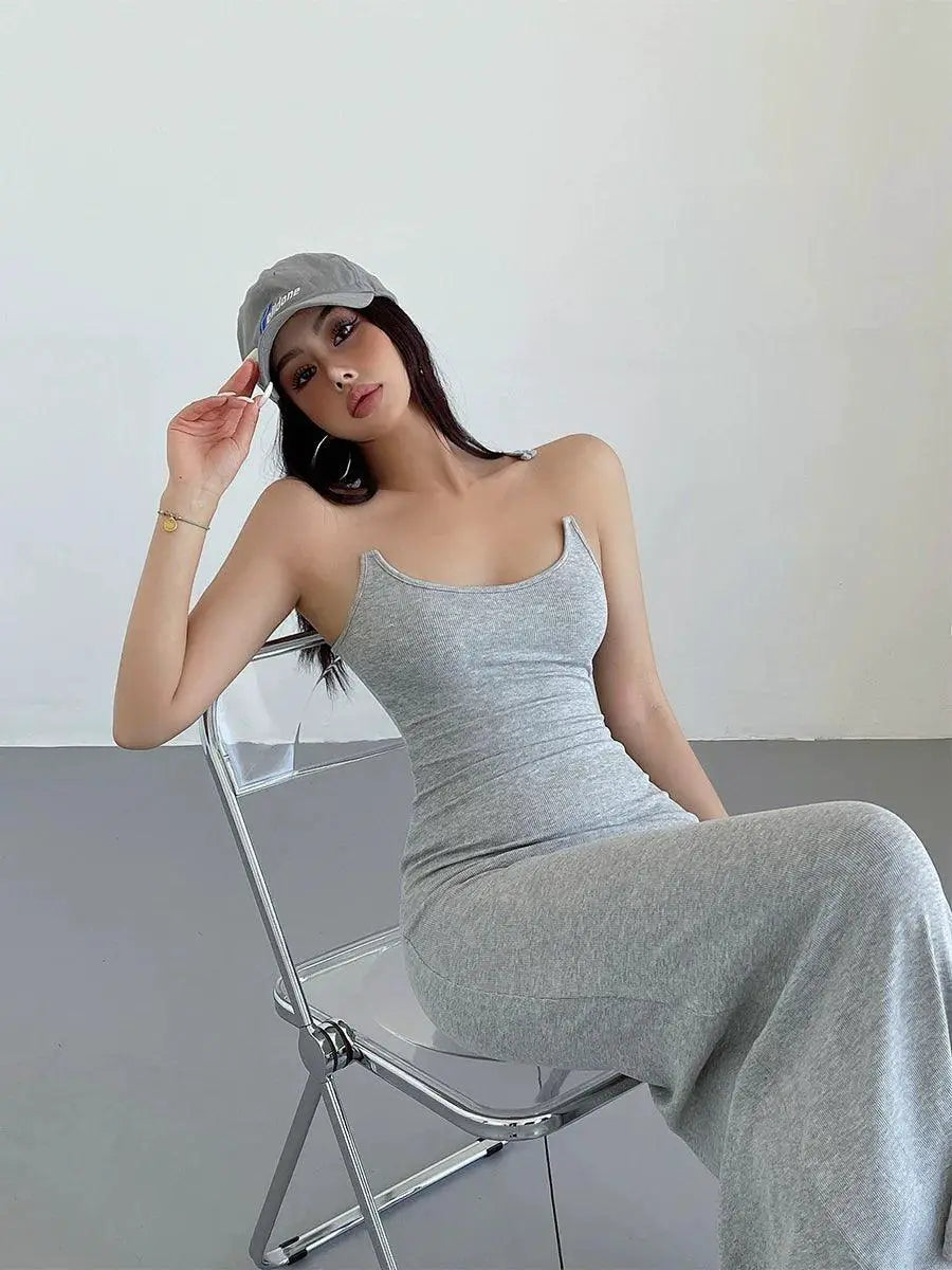 Invisible Fishing Line Summer Sling Dress Sultry Elegance
