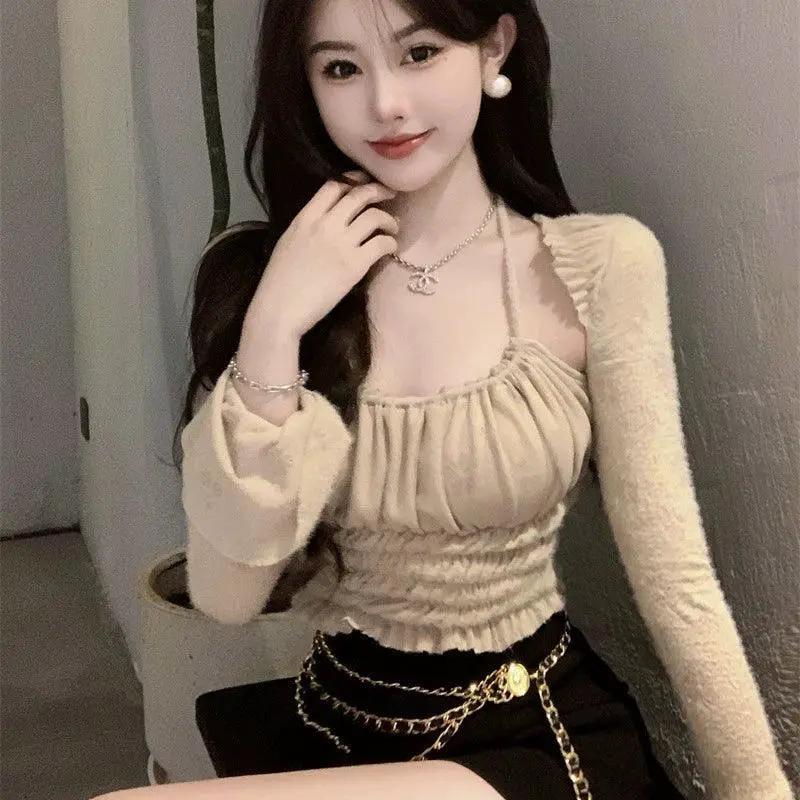 Faux Fur TwoPiece Halter Chic Style Fashion Forward Youth