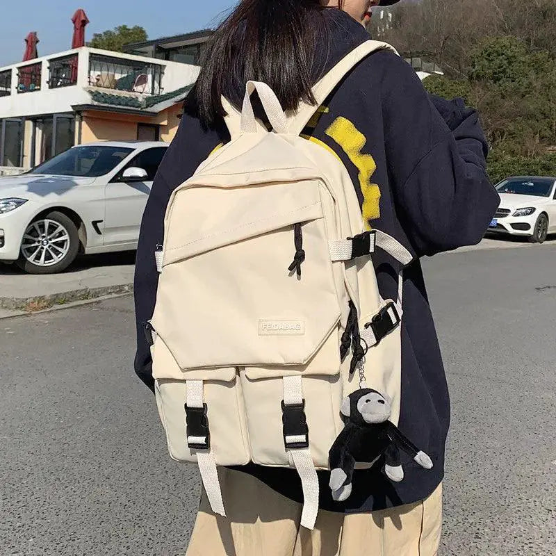 Campus Chic Waterproof Schoolbag With Practical Storage