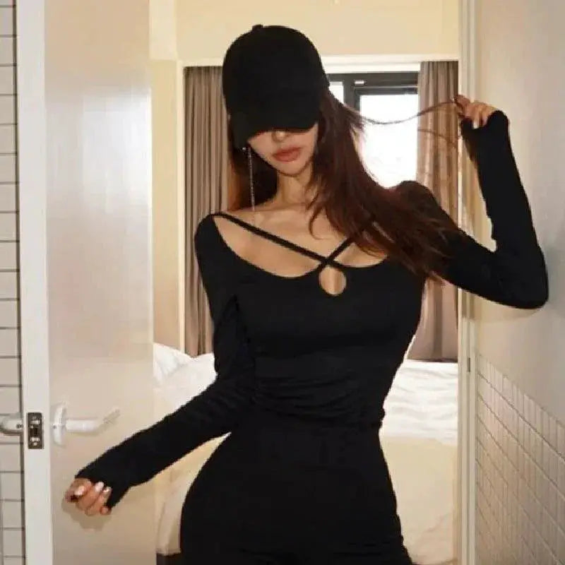 Youth Fashion Modal Slim Fit Long Sleeve T Shirt Trendy