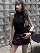 Zipper Collar Athletic Bodysuit Sleek Summer Yoga Sports