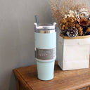 Large Capacity Stainless Steel Thermos Cup with Straw Coffee Cup