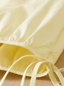 Square Collar A-line Dress Korean Chic Style Cotton Fashion