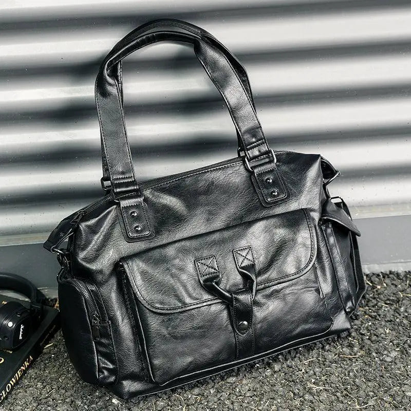 New Arrival Large Capacity Mens Business Leather Backpack