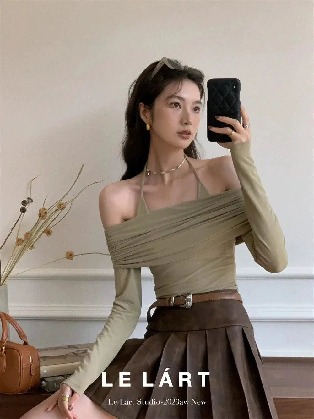Elegant Off-Shoulder Top for Fall Wear — product view 10