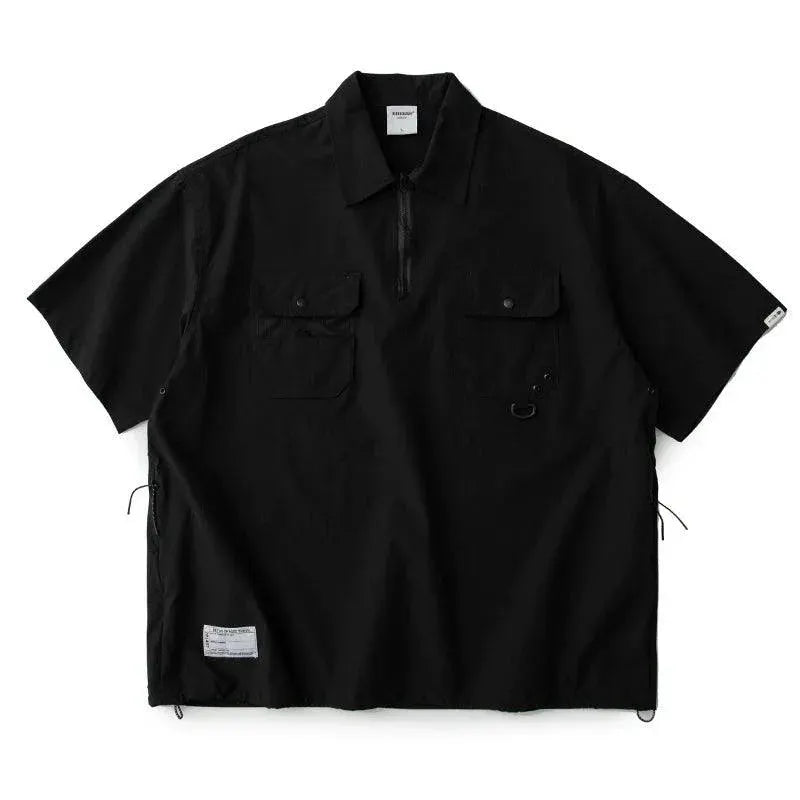 Skasee Half Zip Short Sleeve Polo Shirt For Summer