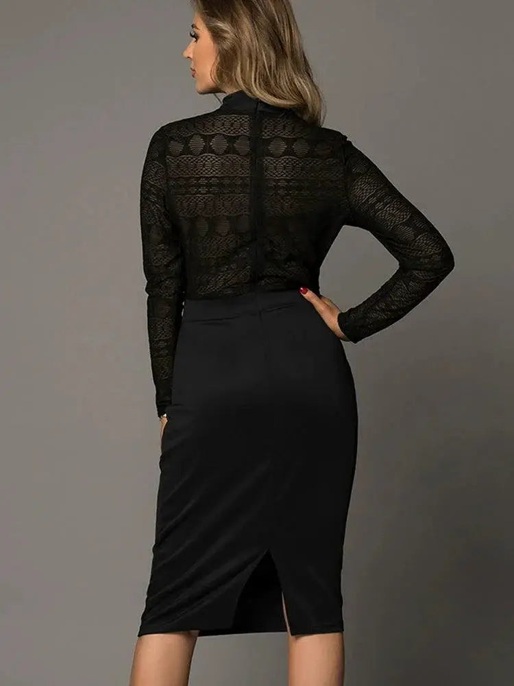 Autumn Winter Long Sleeve Dress Slim Fit For Women