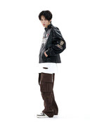 Lang's American Retro Leather Clothing Ins Racing Suit