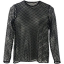 Breathable Mesh Cut Out Top for Women