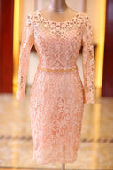 Pink Lace Dress: Chic Hollow Detailing for Events
