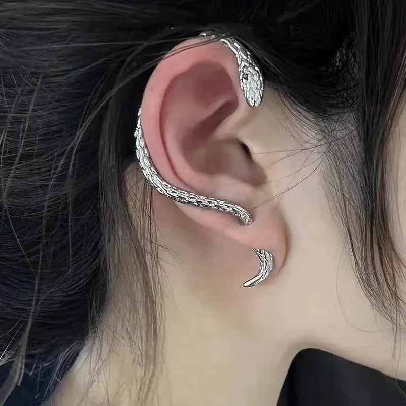 Cool Spirit Snake Dark Concave Ear Hanging Jewelry