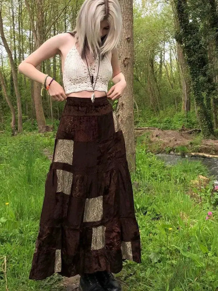 Y2K Boho Party Pleated Skirts For Stylish Spring Fashion