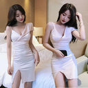Exposed Chest Seductive Slip Dress V-Neck Nightwear 2023