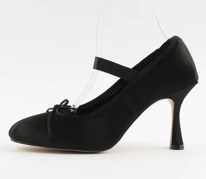 Yiling Satin Korean Style Womens Shoes Elegant Footwear Chic