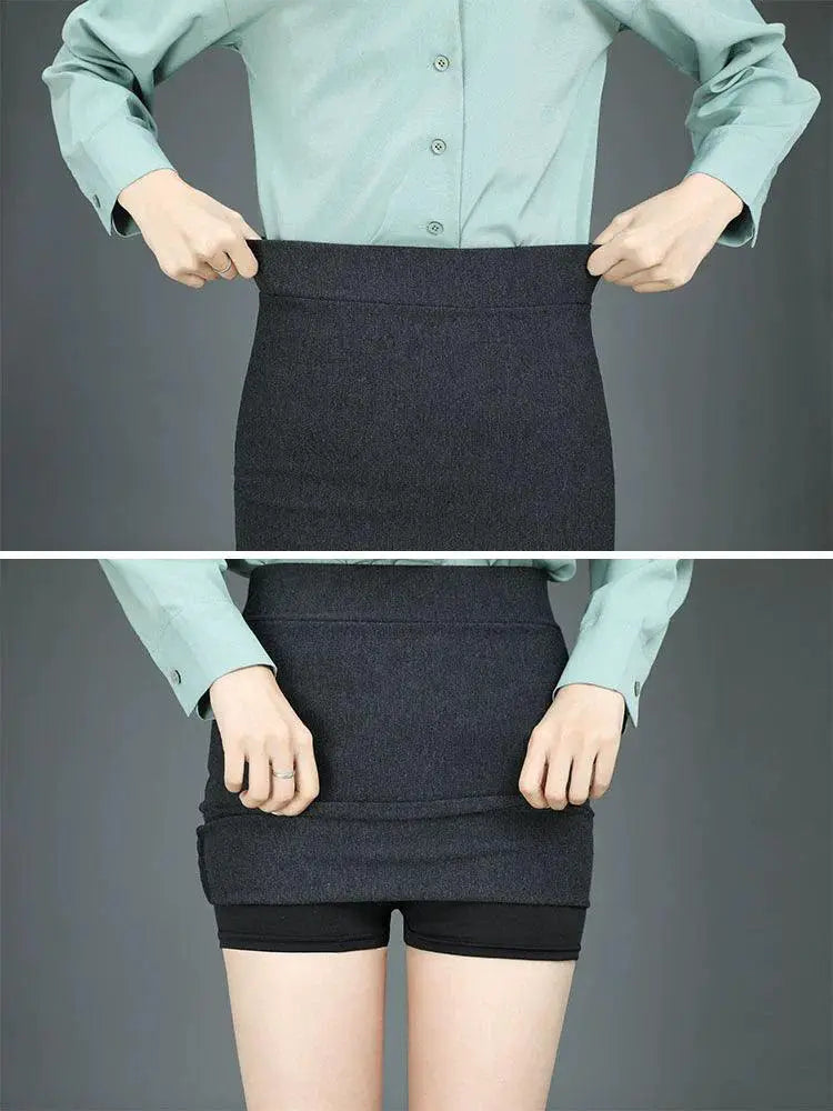 Chic Gray Elastic Skirt Modern Woman Fashion Upgrade