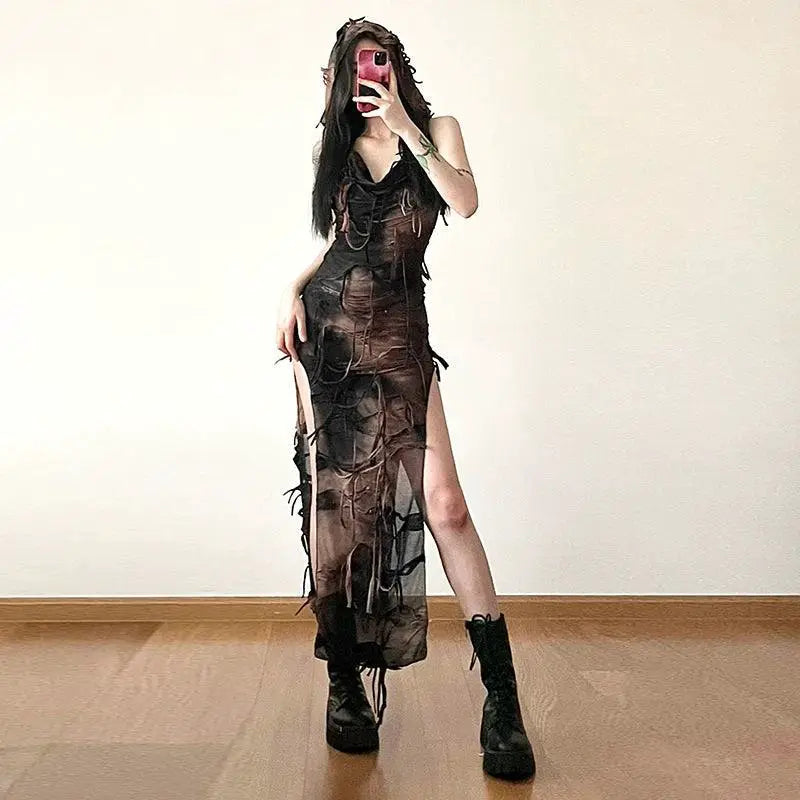 Sylcue Dune Sleeveless Slit Dress Fashion Forward Summer