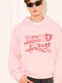 Empty Reference American Retro Street Deformed Font Hoodie