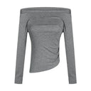 Off-Shoulder Crop Top for Women Fit