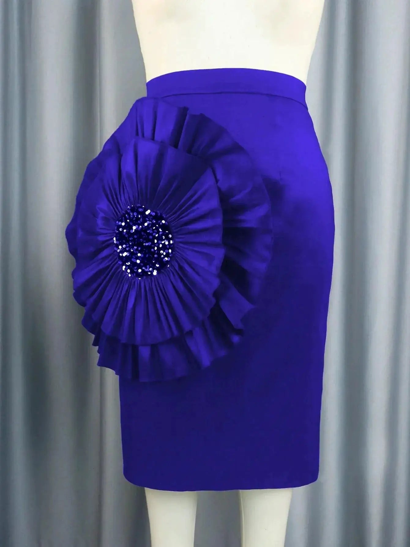 Plus Size Floral Midi Skirt With Timeless Elegant Charm