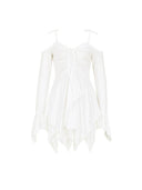 Ruched Asymmetrical Slim Fit Backless Sling Dress Style