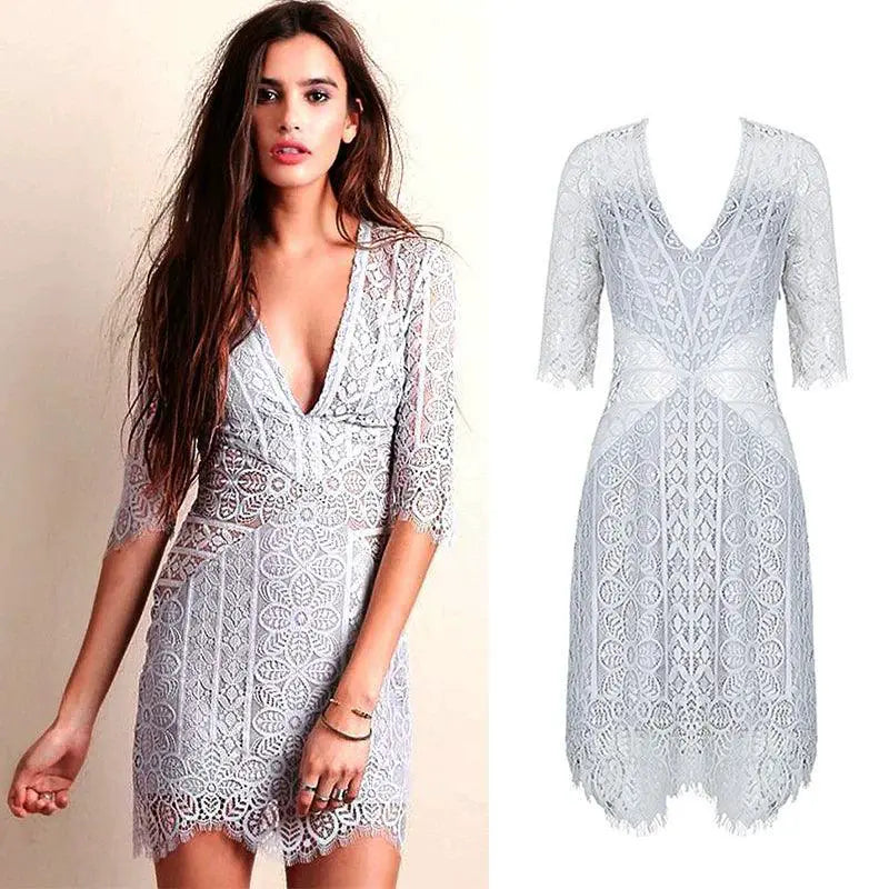 Lace Jumpsuit Chic Summer Party Essential Flattering Fit