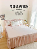Princess Style Bed Four-Piece Set Pure Cotton Pink Dream