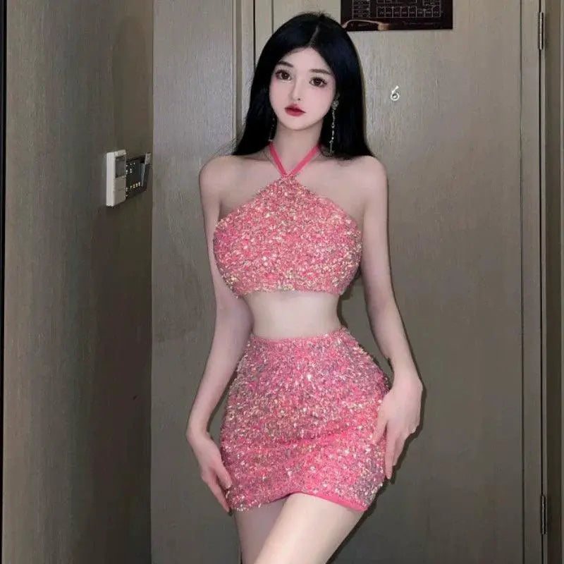 Internet Celebrity Sequin Skirt For Trendy Fall Glamour