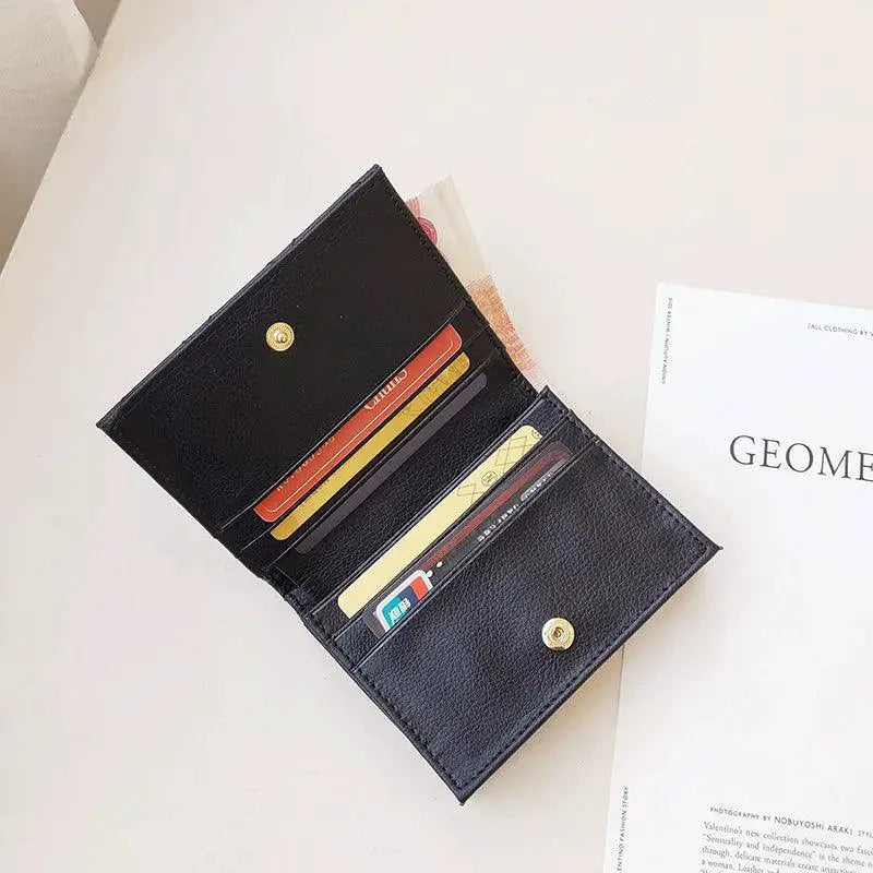 Elegant Korean Leather Multi Card Wallet For Women
