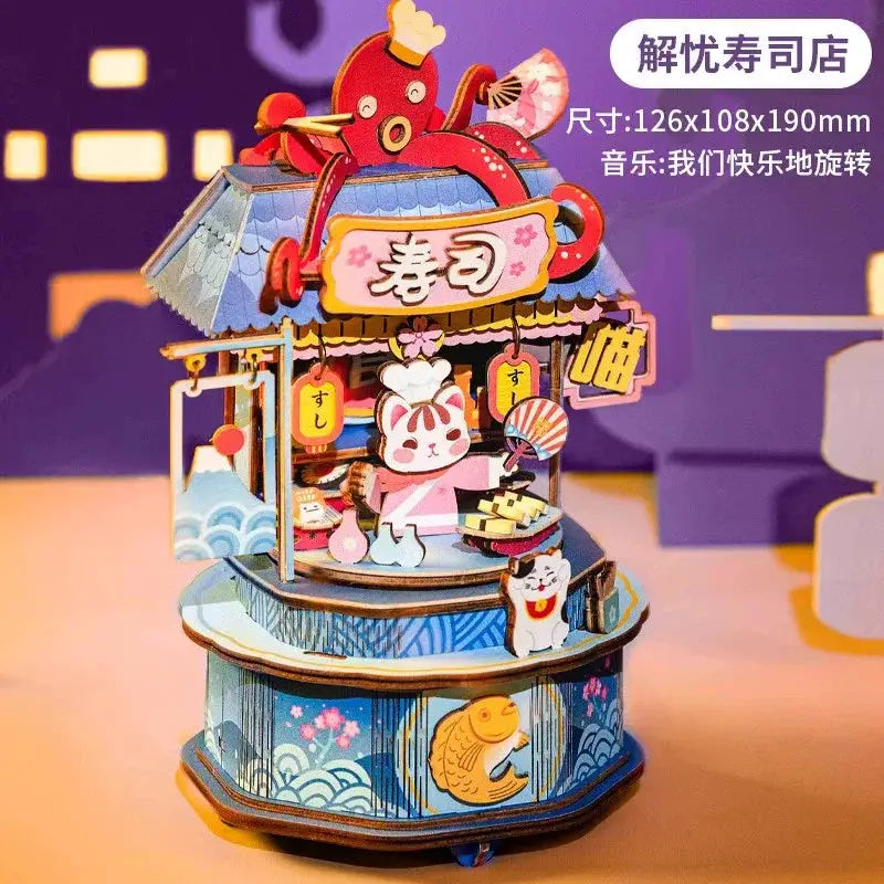 Ruoke Secret Cello Music Box Retro Wooden Gift For Lovers