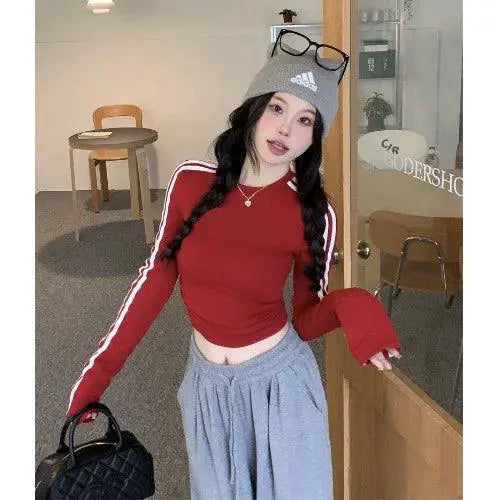 Autumn Chic Long Sleeve Tee For Trendy Everyday Commuters