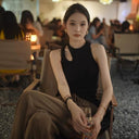 Beauty Back Black Sexy Sleeveless Top Camisole for Summer