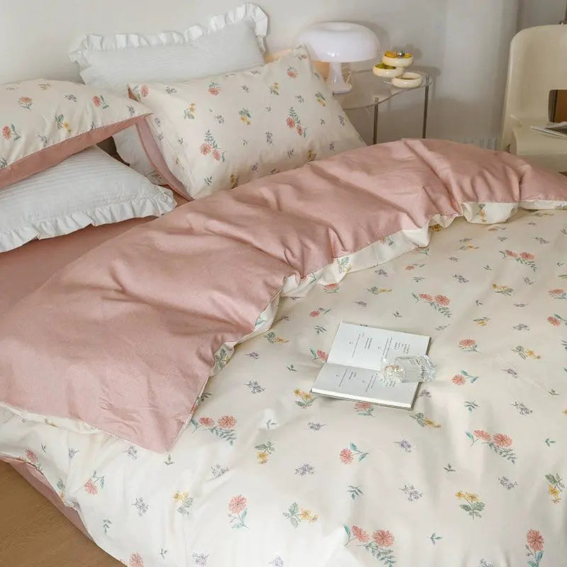 Princess Style Bed Four Piece Pure Cotton Bedding Set