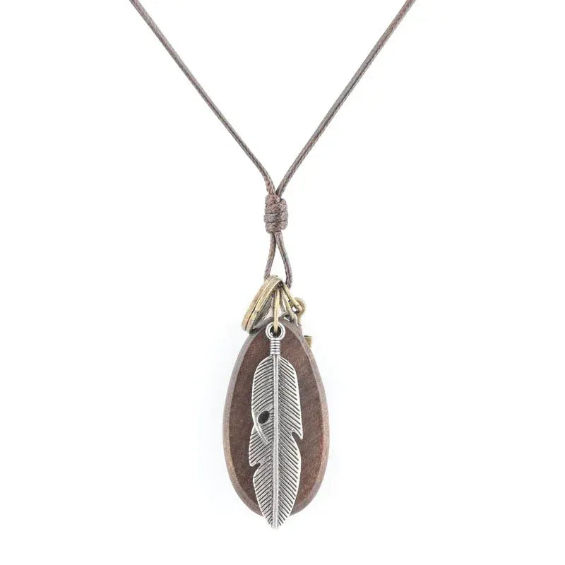 Baigu Baseball Wooden Necklace Pendant Bronze Accessory