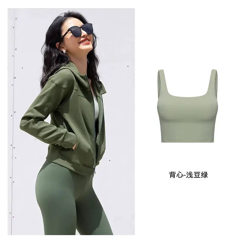 Yoyoplus Slim Loose Long Sleeve Hooded Jacket For Women