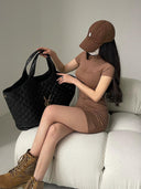 Sophisticated Sheath Dress Chic Lapel & Comfort Fit Style