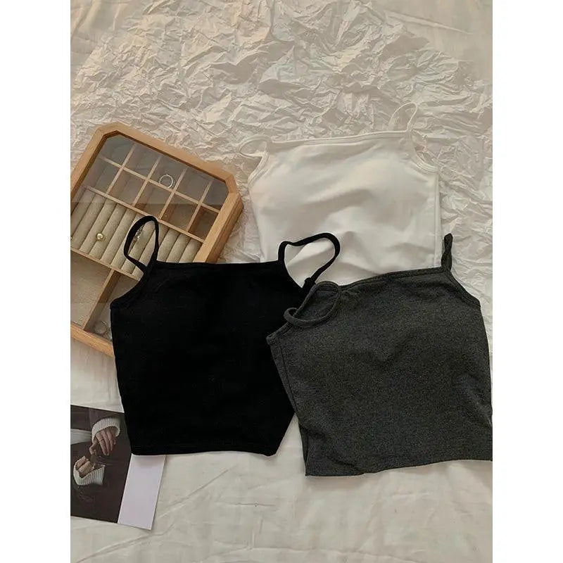 Beauty Back Black Sexy Sleeveless Camisole Top for Women