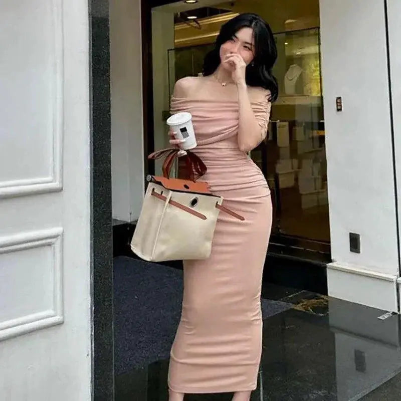 Instahot Elegant Slit Dress Modern Chic Fashion For Youth