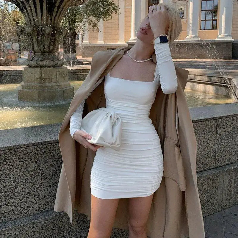 Clavicle Slim Fit Skirt High Waist Chic Comfort Fabric