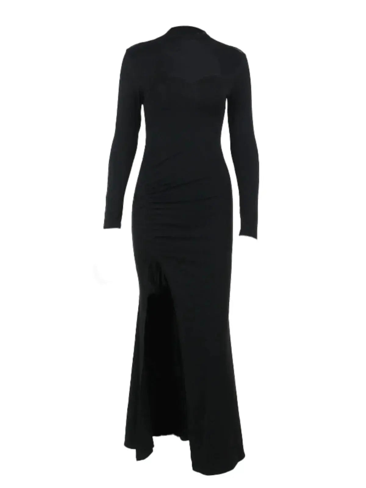 French Mesh Patchwork Dress Chic Autumn Winter Style