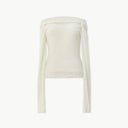 Warm Off-Shoulder Knit Top for Women