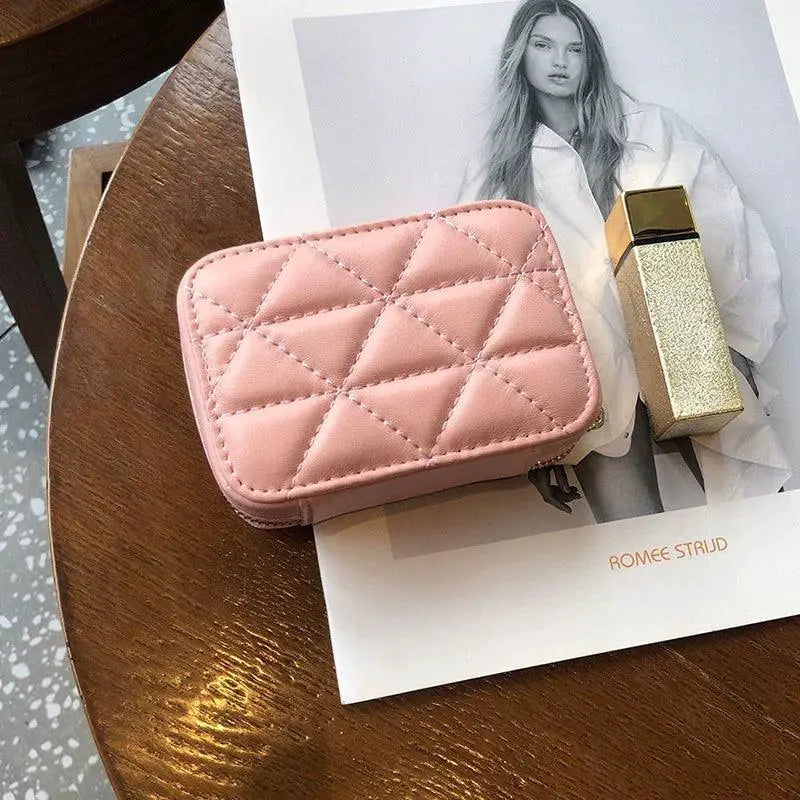 Compact Mini Mirror Lipstick Pack On The Go Beauty Set