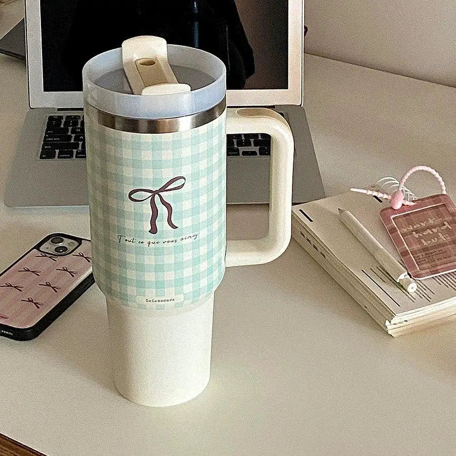 304 Stainless Steel Insulated Ice Cup With Straw Handle