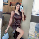 Flattering Satin Dress for Elegant Women