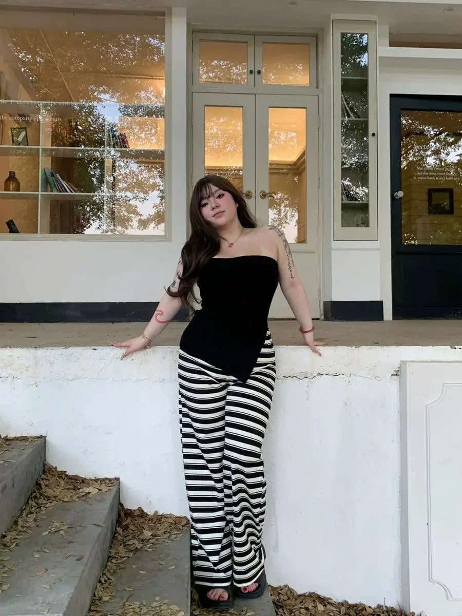 Sweet Baby Yingbao Black Tank Top Skirt Set Plus Size