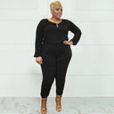 Fall Fashionista Plus Size Romper Jumpsuit Stylish Versatile