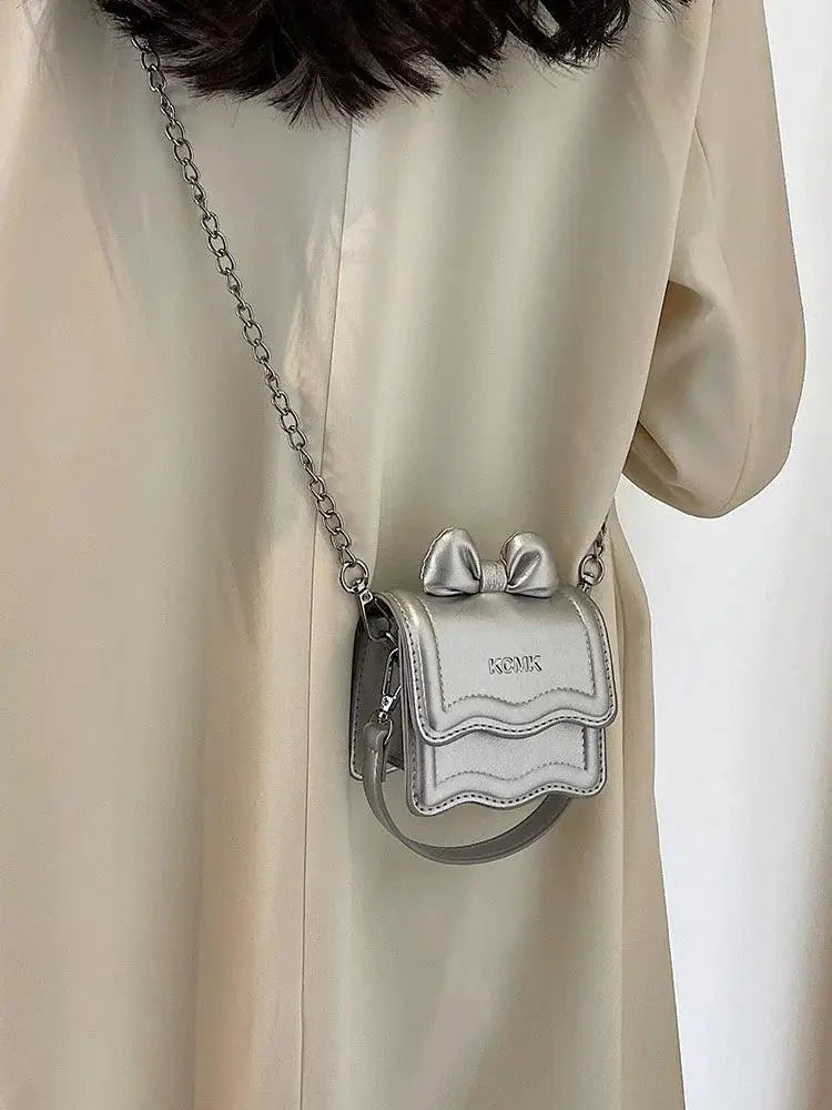 Lampeja Mini Bag White PU Leather Shoulder Bag For Women