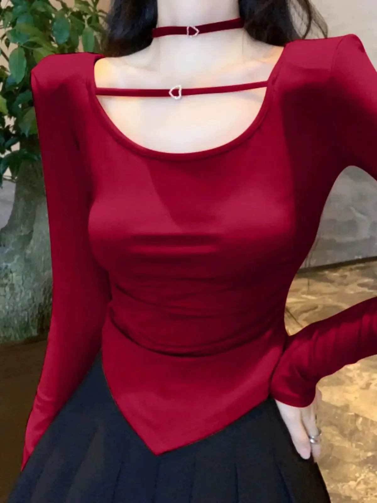 Sweet Sensual Slim Fit Off Shoulder Tee Chic Autumn Fashion
